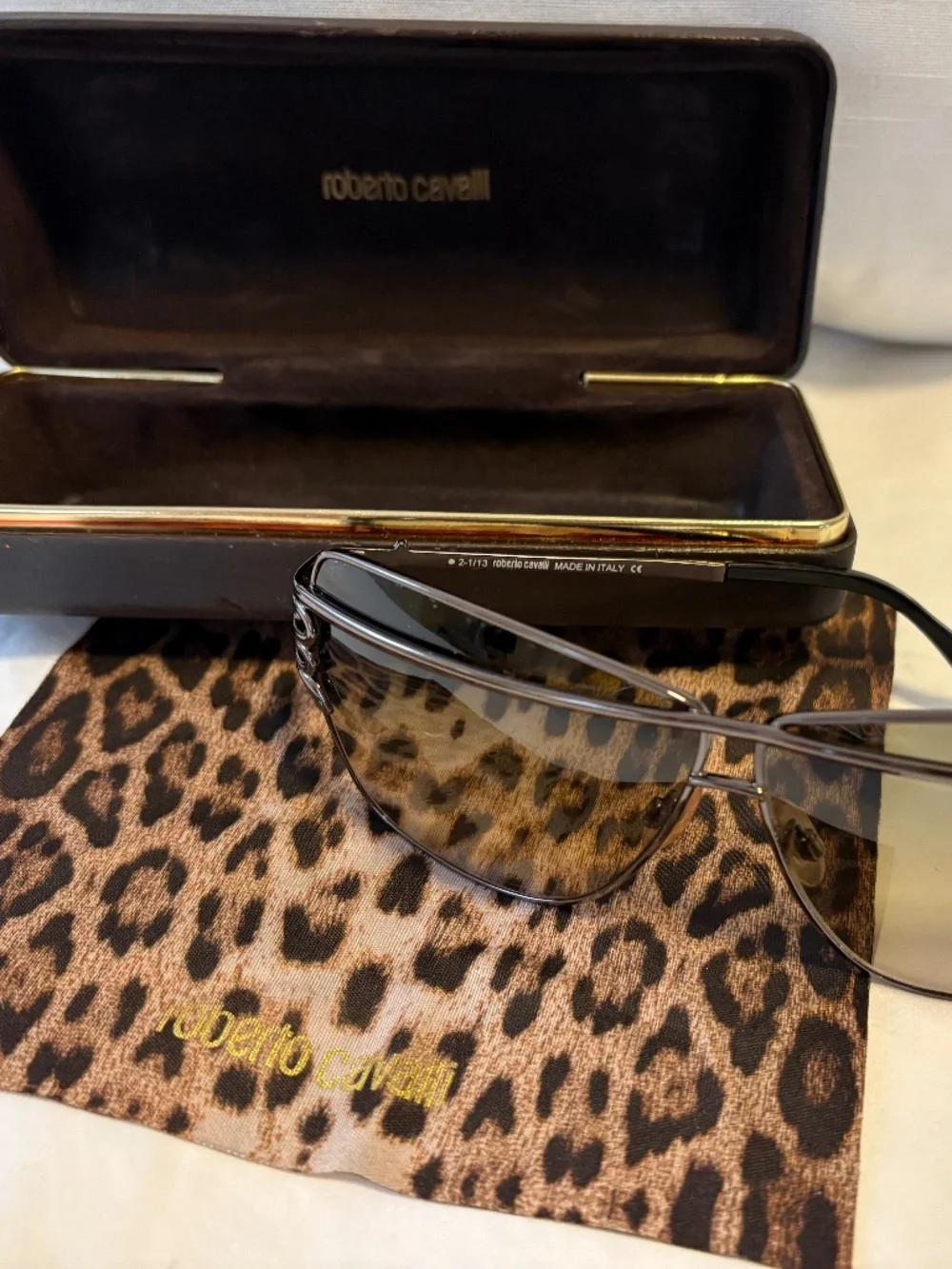 Roberto Cavalli, Morane, 723S Sunglasses GunMetal Frame Brown Gradient - unisex